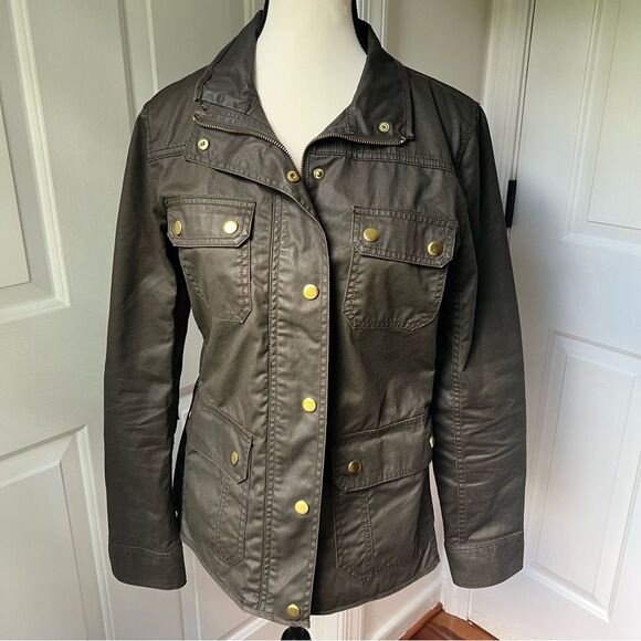 J. Crew Utility Olive Downtown Field Jacket Size Small - Picture 3 of 8